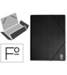CARPETA LIDERPAPEL GOMAS FOLIO SOLAPAS PLASTICO NEGRA