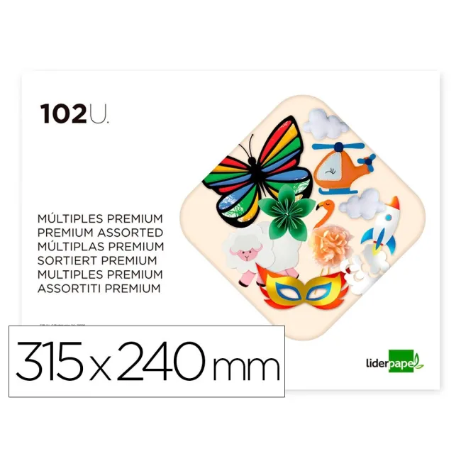 BLOC TRABAJOS MANUALES LIDERPAPEL MULTIPLE PREMIUM 240X315MM 62 HOJ...