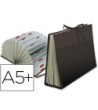 CARPETA FUELLE LIDERPAPEL CUARTO CARTON FORRADO NEGRA