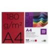 CARTULINA LIDERPAPEL A4 180G/M2 ROJO PAQUETE DE 100