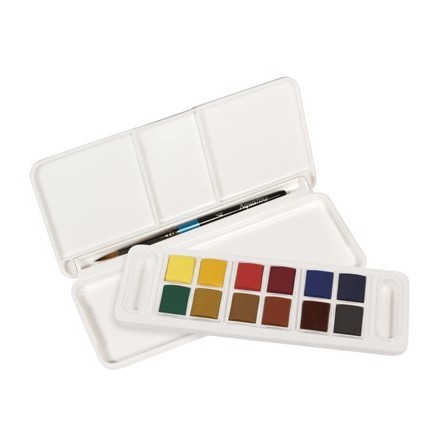 ACUARELA DALER ROWNEY AQUAFINE TRAVEL SET CON PINCEL CAJA DE 12 COL...