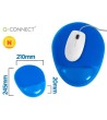 ALFOMBRILLA PARA RATON Q-CONNECT REPOSAMUÑECAS DE GEL PVC COLOR AZU...