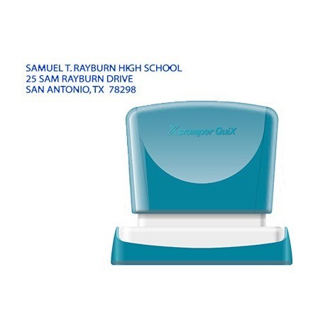 SELLO X-STAMPER QUIX PERSONALIZABLE COLOR AZUL MEDIDAS 14X60 MM Q-14