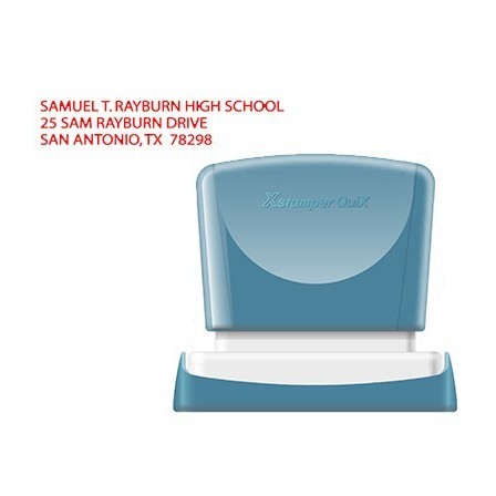SELLO X-STAMPER QUIX PERSONALIZABLE COLOR ROJO MEDIDAS 14X60 MM Q-14