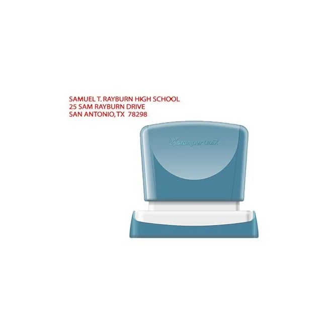 SELLO X-STAMPER QUIX PERSONALIZABLE COLOR ROJO MEDIDAS 14X60 MM Q-14
