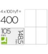 ETIQUETA ADHESIVA Q-CONNECT KF10660 TAMAÑO 105X148,5 MM FOTOCOPIADO...