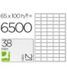 ETIQUETA ADHESIVA Q-CONNECT KF01581 TAMAÑO 38,1X21,2MM FOTOCOPIADOR...