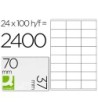 ETIQUETA ADHESIVA Q-CONNECT KF10647 TAMAÑO 70X37 MM FOTOCOPIADORA L...