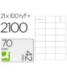 ETIQUETA ADHESIVA Q-CONNECT KF10648 TAMAÑO 70X42 MM FOTOCOPIADORA L...