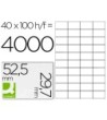 ETIQUETA ADHESIVA Q-CONNECT KF00574 -TAMAÑO 52,5X29,7 MM -FOTOCOPIA...