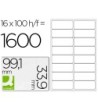 ETIQUETA ADHESIVA Q-CONNECT KF01584 TAMAÑO 99,1X33,9 MM FOTOCOPIADO...
