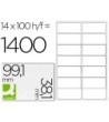 ETIQUETA ADHESIVA Q-CONNECT KF01585 TAMAÑO 99,1X38,1 MM FOTOCOPIADO...