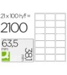ETIQUETA ADHESIVA Q-CONNECT KF01587 TAMAÑO 63,5X38,1 MM FOTOCOPIADO...