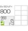 ETIQUETA ADHESIVA Q-CONNECT KF01588 TAMAÑO 99,1X67,7 MM FOTOCOPIADO...