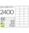 ETIQUETA ADHESIVA Q-CONNECT KF10639 TAMAÑO 66X33,9 MM FOTOCOPIADORA...