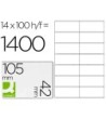 ETIQUETA ADHESIVA Q-CONNECT KF10655 TAMAÑO 105X42 MM FOTOCOPIADORA ...