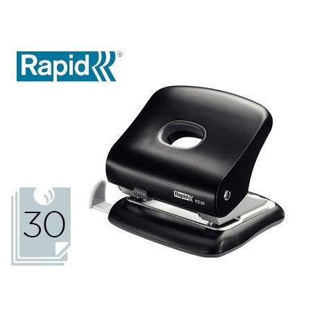 TALADRADOR RAPID FC30 PLASTICO COLOR NEGRO CAPACIDAD 30 HOJAS
