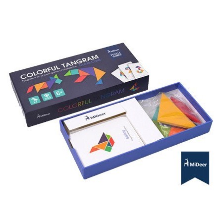 JUEGO MIDEER DIDACTICO TANGRAM DE COLORES