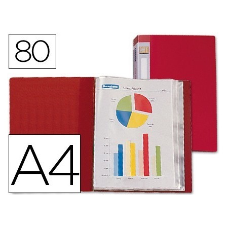CARPETA LIDERPAPEL PERSONALIZA 31760 80 FUNDAS POLIPROPILENO DIN A4...