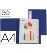 CARPETA LIDERPAPEL PERSONALIZA 31762 80 FUNDAS POLIPROPILENO DIN A4...