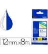 CINTA BROTHER TZE-233 BLANCO-AZUL 12MM LONGITUD 8 MT