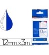 CINTA BROTHER TZEFA3 TEXTIL TEXTO AZUL SOBRE FONDO BLANCO 12 MM LON...