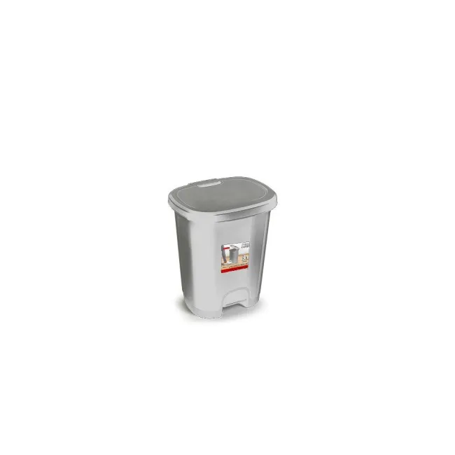 PAPELERA CONTENEDOR PLASTICFORTE PLASTICO CON TAPADERA Y PEDAL 18 L...