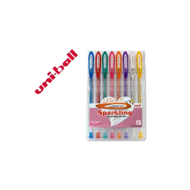 BOLIGRAFO UNI BALL UM-120 SIGNO 0,7 MM TINTA GEL ESTUCHE DE 8 COLOR...