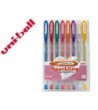 BOLIGRAFO UNI BALL UM-120 SIGNO 0,7 MM TINTA GEL ESTUCHE DE 8 COLOR...