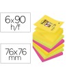 BLOC DE NOTAS ADHESIVAS QUITA Y PON POST-IT SUPER STICKY 76X76 MM C...