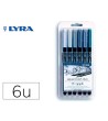 ROTULADOR LYRA AQUA BRUSH ACUARELABLE DOBLE PUNTA Y PINCEL TONOS GR...