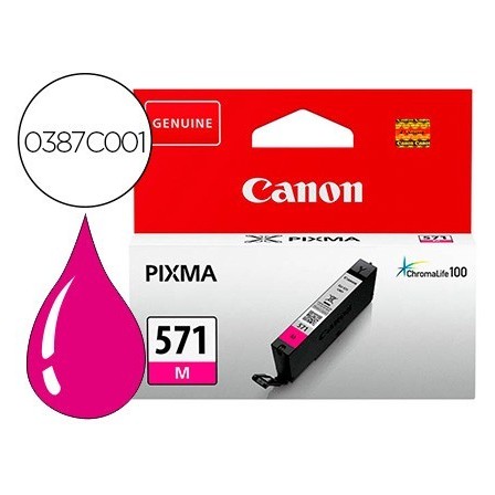 INK-JET CANON CLI 571 PIXMA TS5051/ TS6050 / TS8051 / TS9050 MAGENT...