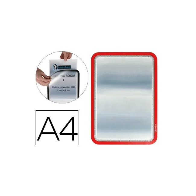 MARCO PORTA ANUNCIOS TARIFOLD MAGNETO DIN A4 DORSO ADHESIVO REMOVIB...