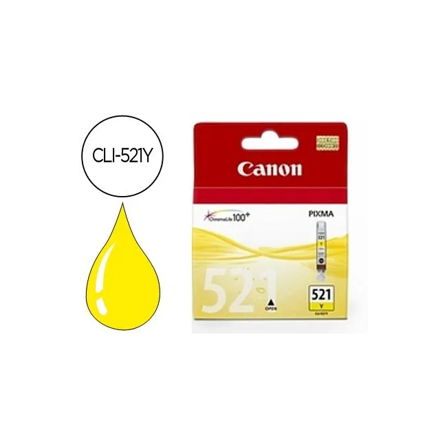 INK-JET CANON CLI-521Y AMARILLO PIXMA MP620/630/980 IP3600/4600