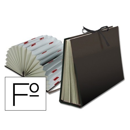 CARPETA FUELLE LIDERPAPEL FOLIO CARTON FORRADO NEGRA