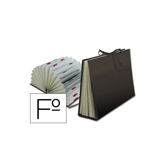 CARPETA FUELLE LIDERPAPEL FOLIO CARTON FORRADO NEGRA