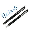 JUEGO BOLIGRAFO Y ROLLER BELIUS NORWICH CUERPO NEGRO MATE Y DETALLE...
