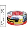 CINTA ADHESIVA TESA AMERICANA 25 MT X 50 MM EXTRA POWER COLOR PLATA