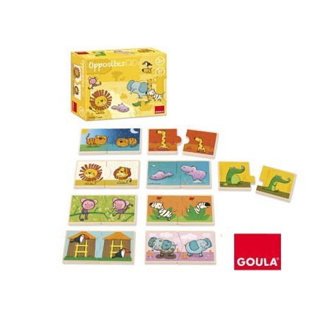 PUZZLE GOULA MADERA 20 PIEZAS CONTRARIOS LEO EL REY DE LA SELVA