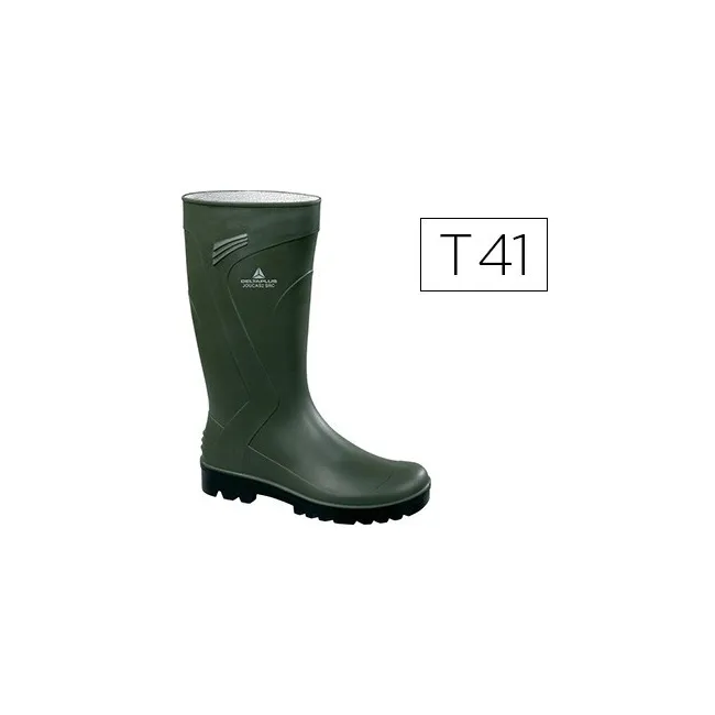 BOTA DELTAPLUS DE SEGURIDAD JOUCA PVC VERDE SUELA DE TACOS TALLA 41