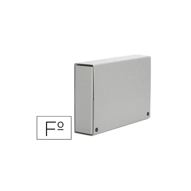 CARPETA PROYECTOS PARDO FOLIO LOMO 120 MM CARTON FORRADO GRIS CON B...