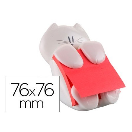 SOPORTE BLOC DE NOTAS ADHESIVAS QUITA Y PON POST-IT Z NOTE GATO 76X...