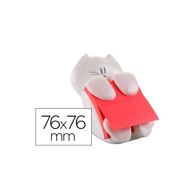 SOPORTE BLOC DE NOTAS ADHESIVAS QUITA Y PON POST-IT Z NOTE GATO 76X...