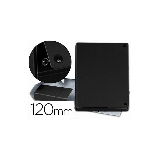 CARPETA PROYECTOS PARDO FOLIO LOMO 120 MM CARTON FORRADO NEGRO CON ...