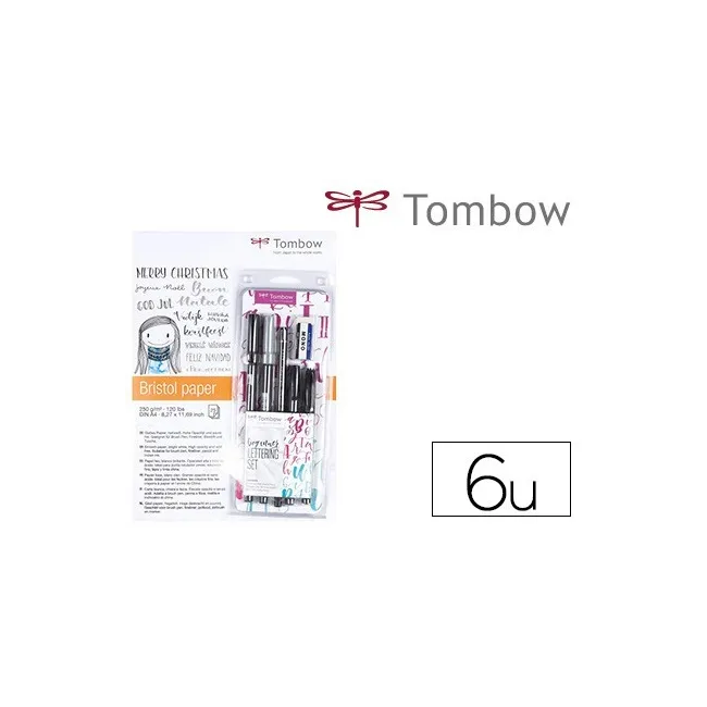 SET CALIGRAFIA TOMBOW LETTERING BEGINNER PARA PRINCIPIANTE 6 PIEZAS