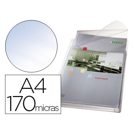 FUNDA MULTITALADRO ESSELTE DIN A4 PVC 170 MC CON FUELLE Y SOLAPA SU...