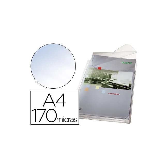 FUNDA MULTITALADRO ESSELTE DIN A4 PVC 170 MC CON FUELLE Y SOLAPA SU...