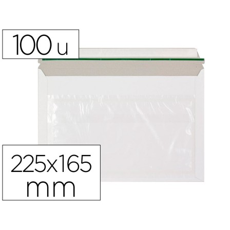 SOBRE AUTOADHESIVO Q-CONNECT PORTADOCUMENTOS 225X165 MM VENTANA TRA...