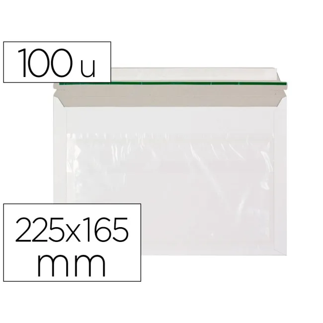 SOBRE AUTOADHESIVO Q-CONNECT PORTADOCUMENTOS 225X165 MM VENTANA TRA...