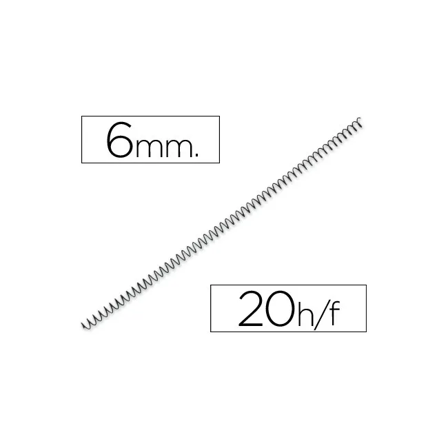 ESPIRAL METALICO Q-CONNECT 56 4:1 6MM 1MM CAJA DE 200 UNIDADES
